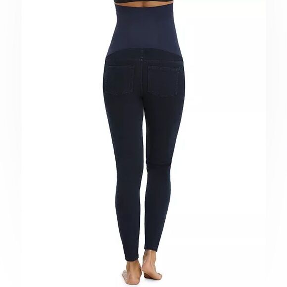 SPANX Mama Ankle Maternity Jean-ish Leggings Size M Stretch Denim - Picture 2 of 6